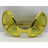 Retro Gözlük - 80 li 90 lı Yıllar Parti Gözlüğü Gold Renk - 1