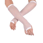 Uzun File Örgü Eldiven Beyaz Renk thumbnail 1