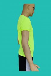 Sarı Fosforlu Erkek Spor Tişört thumbnail 2