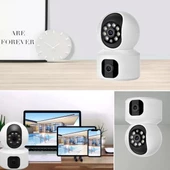 Çift Kameralı Wifi Bağlantılı Gece Görüşlü Ev Tipi Güvenlik Kamerası - 4