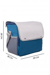 Soğuk ve Sıcak Tutan Yalıtımlı İzolasyonlu Yiyecek İçecek Çantası Termal Termos Buz Aküsü Hediyeli Mavi - 3
