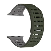 Gpack Apple Watch Series 3 4 5 44mm Kordon Oval Delikli Silikon Strap KRD124 - 3