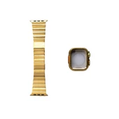 Gpack Apple Watch 4 5 44mm Kordon Metal Kordon ve Sert Kasa Koruyucu KRD126 - 5