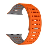 Gpack Apple Watch 10 46mm Kordon Oval Delikli Silikon Strap KRD124 - 5