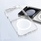 Gpack Samsung Galaxy Z Flip 6 Kılıf Magsafeli Sert PC Embos Kapak thumbnail 2