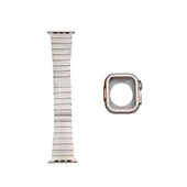 Gpack Apple Watch 4 5 44mm Kordon Metal Kordon ve Sert Kasa Koruyucu KRD126 - 7