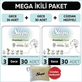 Sleepy Bio Natural Premium Plus Hijyenik Ped Mega Paket Gece 30x2 (60 Adet) - 1