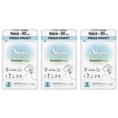Sleepy Bio Natural Premium Plus Hijyenik Ped Mega Paket Gece 30x3 (90 Adet) - 2