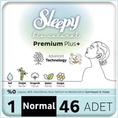 Sleepy Bio Natural Premium Plus Hijyenik Ped Mega Paket Normal 46 Adet - 1