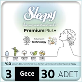 Sleepy Bio Natural Premium Plus Hijyenik Ped Mega Paket Gece 30 Adet - 1