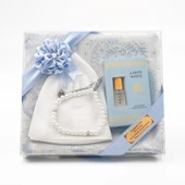 Takke + Esans + Tesbih + Seccade Hediye Seti (Mavi) - 1