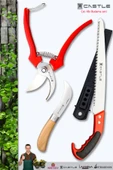 Lz-k20 Budama Makası Budama Testeresi Ve Aşı Çakısı Bıçağı Bahçe Seti 3 Lü Set - 1