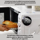 Polham Şarjlı Dijital Zamanlayıcı Kronometre, Spor,Yemek,Ders Çalışmak Için Geri Sayım Saati, Alarmlı - 5