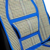 Oto Hasır Bambu Minder Ön Mavi İkili Takım Bel Destekli Terletmez WF-1021-1 - 4