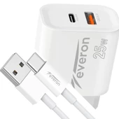 Everon 25w Usb Typec Kablolu Şarj Cihazı Evr-023-C - 3