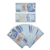 100 Tl 50 Adet Geçersiz Sahte Para Düğün Parası - 3