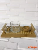 Doğal Bambu Hazeran Tepsi, Sunum Tepsisi, Servis Tepsisi, Kahve Sunum , Çay Tepsisi (15 x 25 cm) - 3