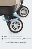 Polo&Sky Spring Model Gold Renk 2'li Valiz Seti Kabin + Orta - 4