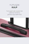 Spring Model Gül Kurusu Renk 2'li Valiz Seti Kabin + Orta - 5
