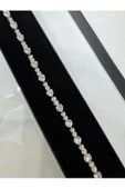 Çelik Rose Gold Zirkon Taşlı Su Yolu Bileklik - 8