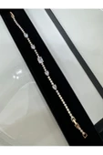 Çelik Rose Gold Zirkon Taşlı Su Yolu Bileklik - 3
