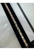 Çelik Rose Gold Zirkon Taşlı Su Yolu Bileklik - 5