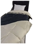 Clasy Saten %100 Pamuk Saten Tek kişilik Yorgan Osela V4 İndigo Gri - 5