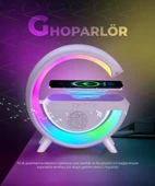 RGB Ledli ve Kablosuz Telefon ŞarjlI Bluetooth G Hoparlör thumbnail 3