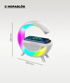 RGB Ledli ve Kablosuz Telefon ŞarjlI Bluetooth G Hoparlör thumbnail 2
