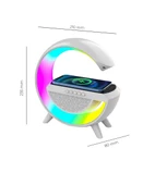 RGB Ledli ve Kablosuz Telefon ŞarjlI Bluetooth G Hoparlör - 2