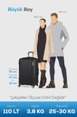 Spring Model Siyah Renk Büyük Boy Valiz Bavul thumbnail 6