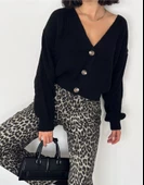 Kadın önü Düğmelitriko Hırka - 11