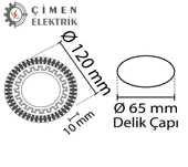 NOAS YL65 1757 FLORA Led Çerçeveli 4000K + Mavi Yuvarlak Kristal Cam Spot Kasa - 3