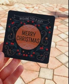 Yılbaşı Tebrik Kartı - Not Kartı -Özel gün 4 Lü Set - Merry Christmas - Happy New Year - 9