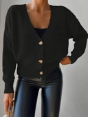 Kadın önü Düğmelitriko Hırka - 1