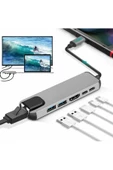 in 1 Ethernet USB Type-C Hub HDMI Apple Macbook Çevirici Dönüştürücü - 2