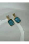 Gold Deteylı Sedefli Vintage Küpe - 11