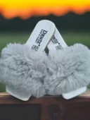 peluş terlik gri 37 numara - 2