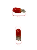 Photon T10 12V W5W Dipsiz Minyatür Amber Turuncu Gösterge Sinyal Ampulü 10 Adet - 2