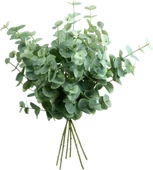Nettenevime Yapay Çiçek Yeşil Okaliptus 90cm 5Dallı Uzun Dal Eucalyptus thumbnail 6