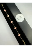 Minimal şeker pembesi van cleef bileklik - 1