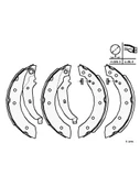 Mga Citroen Zx 1991-1998 Arka Fren Balatası Takım 203x38 mm - 2