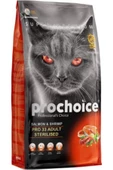 ProChoice Pro33 Kısırlaştırılmış Somonlu Karidesli 15 Kg Kedi Maması - 1