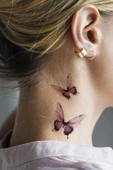 3 Boyutlu Mini Kelebek Dövmesi Geçici Dövme Tattoo Aksesuar Şık Moda Aksesuar - 1