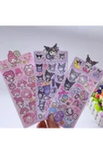 Kuromi&Melody Tasarımlı Sticker Anime Sticker 1 Kart(20-25 Adet) - 1