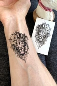 Aslan Lion Tattoo Geçici Dövme Aksesuar Şık - 2