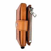 Rich Smith Gerçek Deri Mekanizmalı Fermuar Kartlık 9152 Bulutlu Taba thumbnail 3