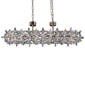 Apliqa Mercan Sıralı Gold Kristal Taşlı Modern Oturma Odası, Yemek Masası Üstü, Salon Avize thumbnail 3