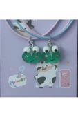 2 li Kurbağa Best Friends Kolye Aksesuar Şık Takı - 1