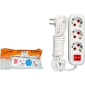 Asel ASE 2619 Priz 3 Lü 3 MT Anahtarlı - 1